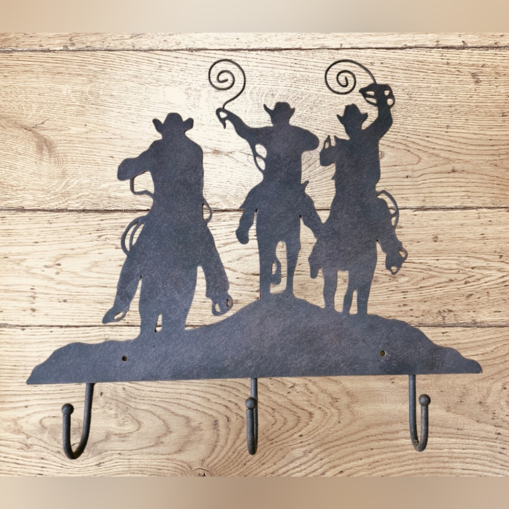 Rustic Western/Cowboy Metal Wall Hanger